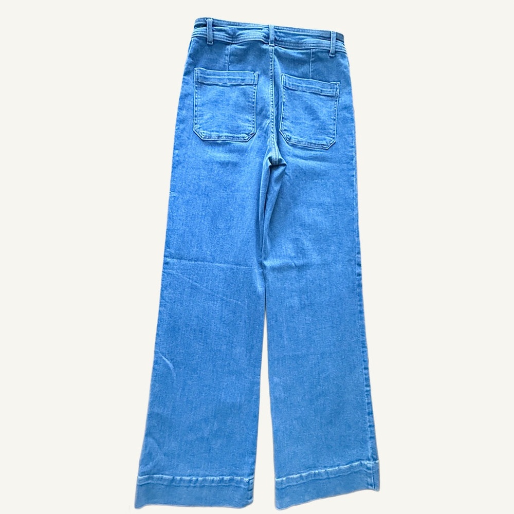 Avec Les Filles Wide Leg Jeans Medium Wash High Rise 27 - Picture 8 of 9